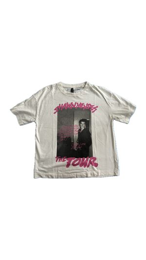 H&M Emo Indie T-shirt Wanita white pink