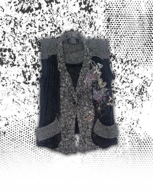 Y2K Grunge Vest Wanita black