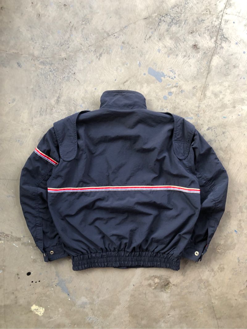 Vintage Biker Bomber jacket Pria navy, foto 8