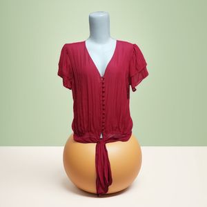 Vintage Blouse Wanita red