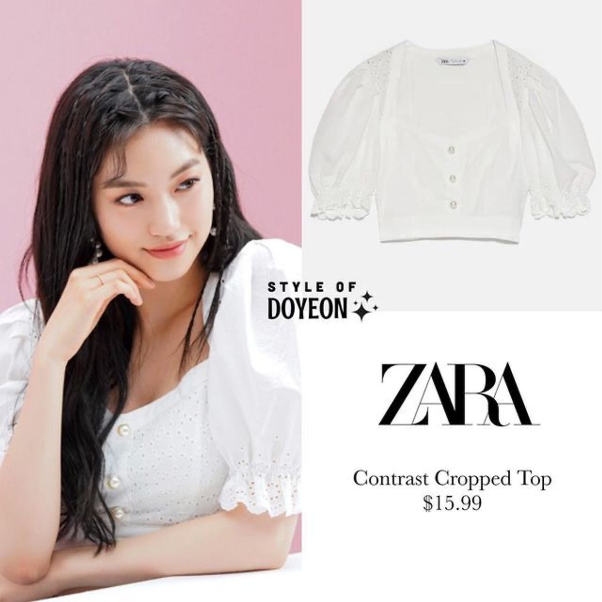 ZARA Coquette Casual Cami top Wanita white