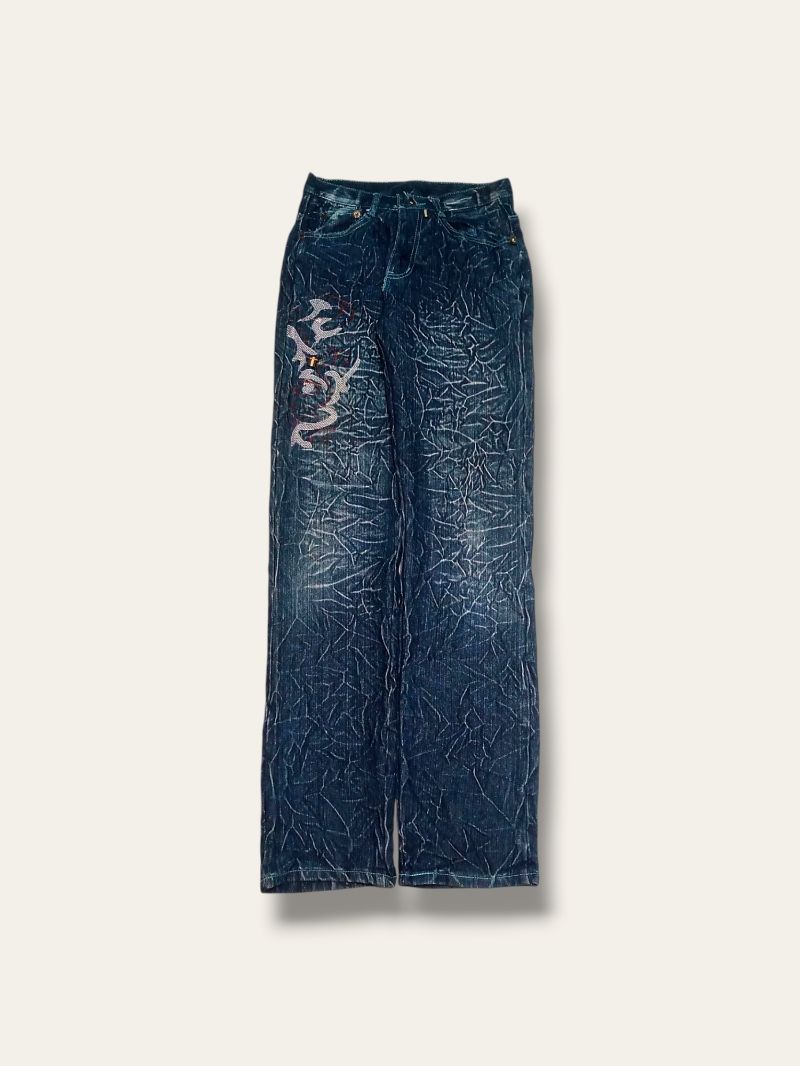 Grunge Emo Jeans Pria white blue, foto 2