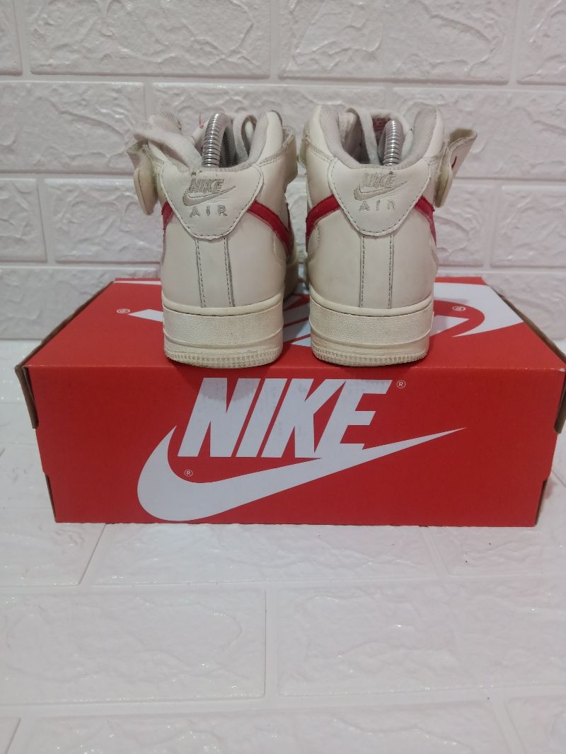 Nike AIR force one mid white red, foto 3