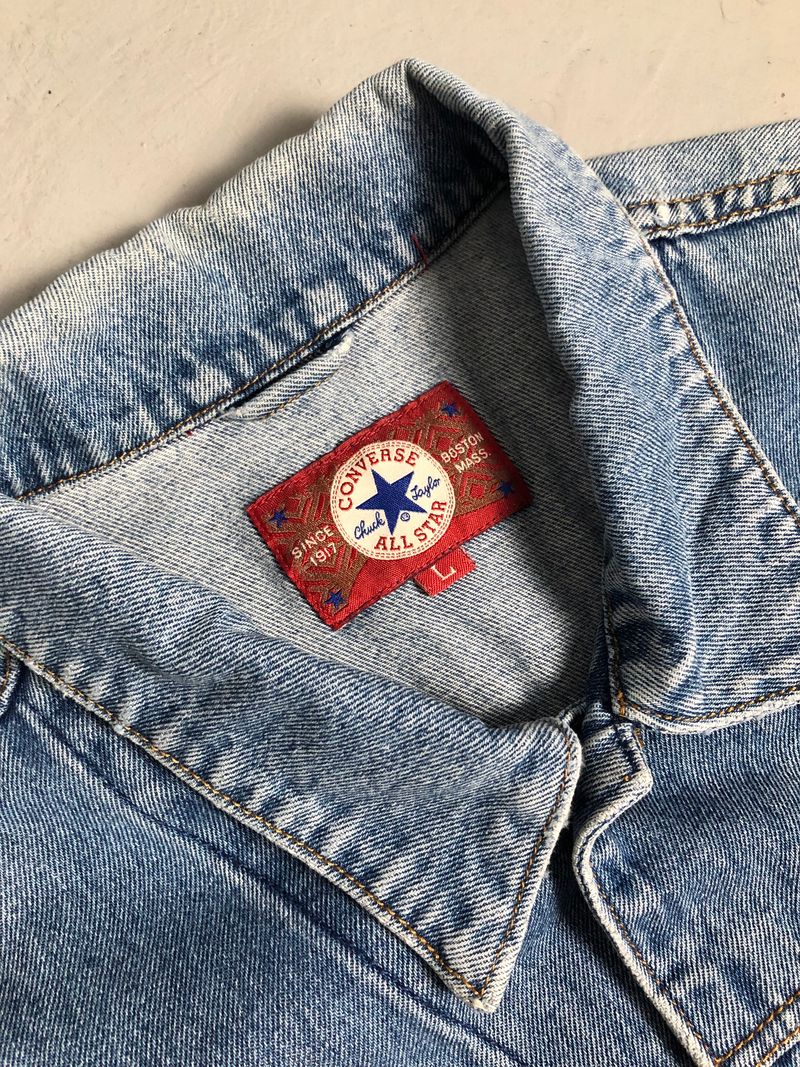 Converse Vintage Denim jacket Pria blue, foto 3