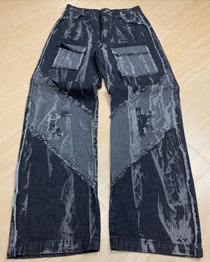 Y2K Avant Garde Jeans Pria black