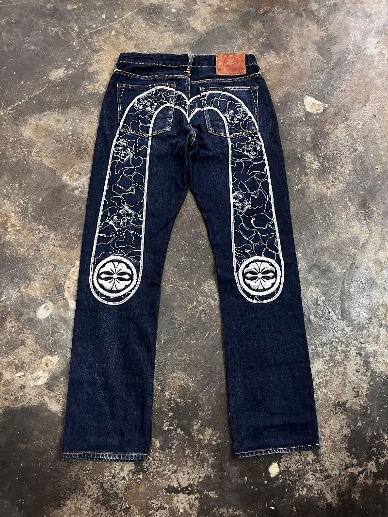 Evisu Casual Batik Jeans Pria blue, foto 2