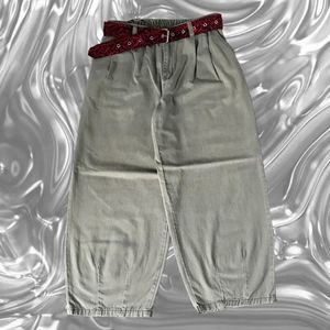 Streetwear Skater Jeans Pria white khaki