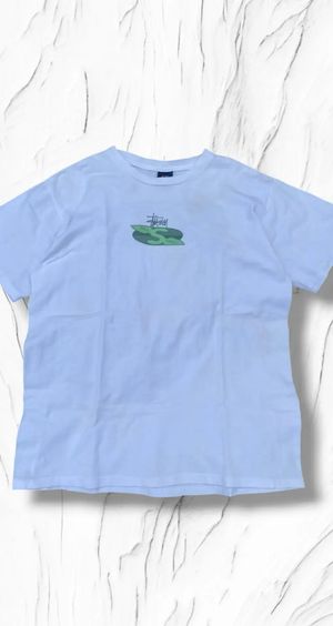 Stussy Vintage T-shirt Pria white green