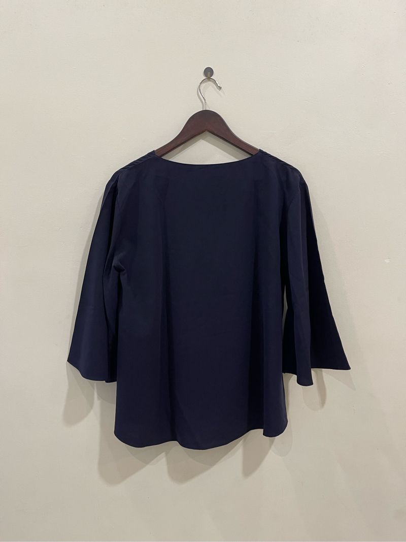 Casual Blouse Wanita navy, foto 2