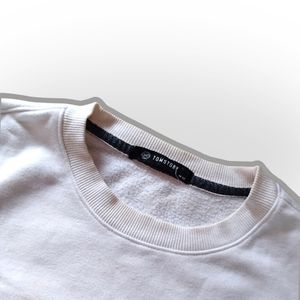 Casual Sweatshirt Wanita white
