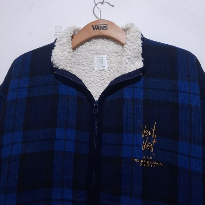 Balmain Vintage Fleece Pria navy, foto 3