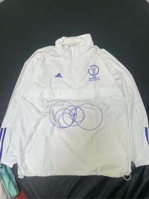 Adidas Vintage Streetwear Windbreaker Pria white
