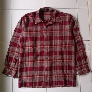 Vintage Casual Parka Pria burgundy gray