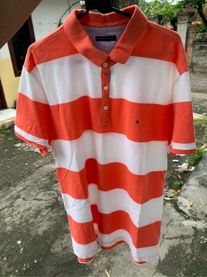 Tommy Hilfiger Luxury Casual Formal shirt Pria orange