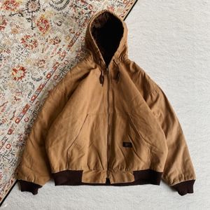 Vintage Y2K Bomber jacket Pria brown