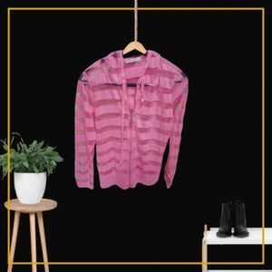 Streetwear Minimalist Hoody Pria white pink