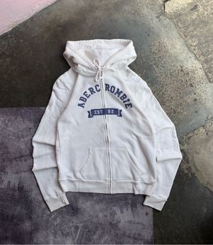 Abercrombie & Fitch Minimalist Hoody Pria white