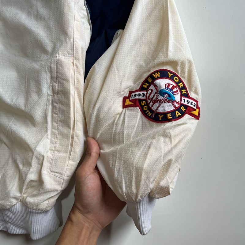 MLB Vintage Y2K Windbreaker Pria white, foto 4