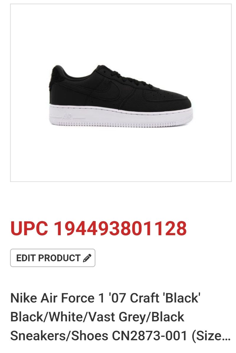 Nike AF1 07 Craft Black, foto 6
