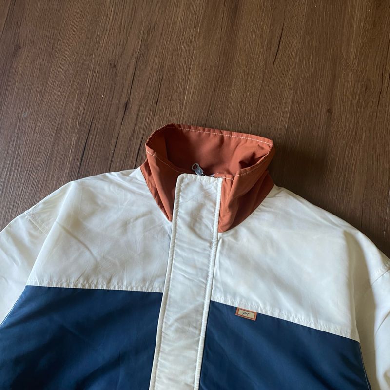 Casual Windbreaker Pria white orange, foto 3