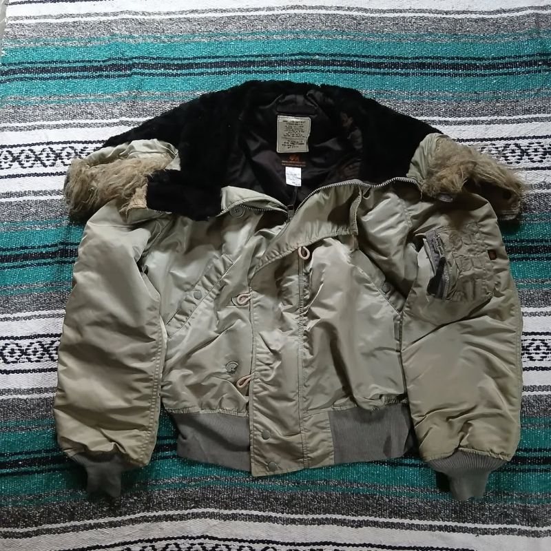 Alpha Industries Goth Casual Bomber jacket Pria khaki gray, foto 2