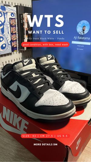 Nike Streetwear Sportswear Sneakers Pria white black