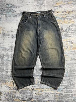Y2K Skater Jeans Pria navy black