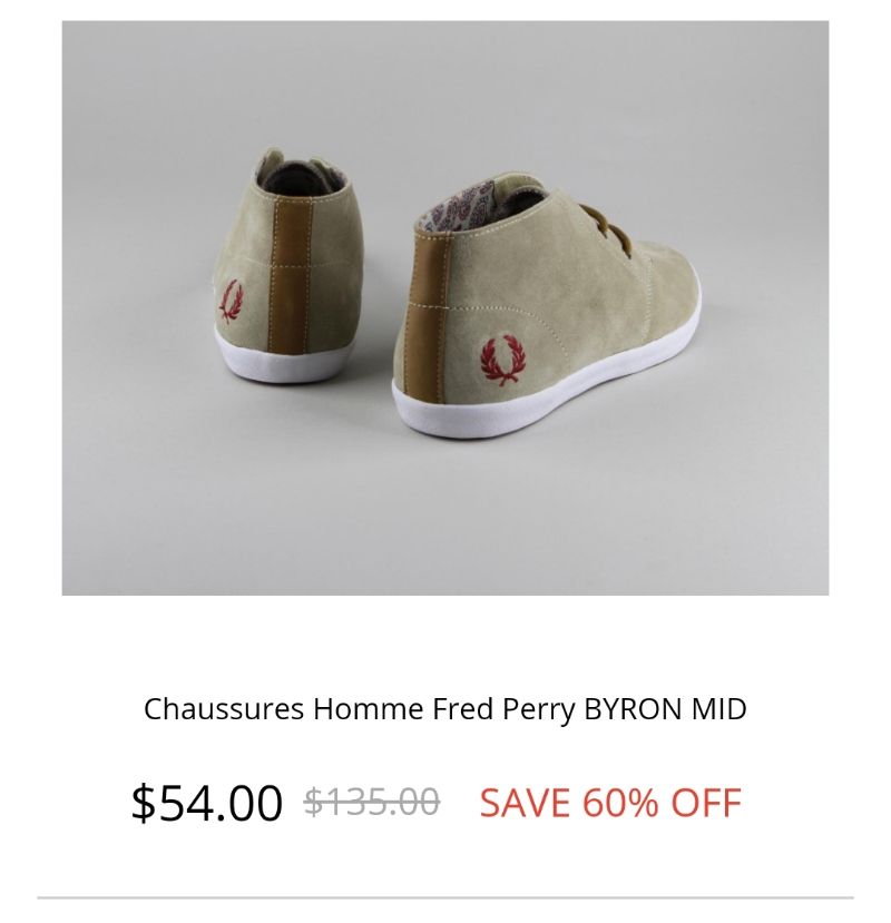 Fred Perry Casual Sneakers Pria khaki, foto 6