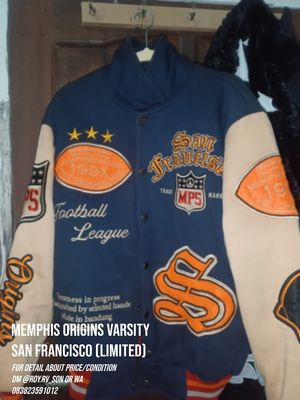 Biker Sportswear Bomber jacket Pria navy orange
