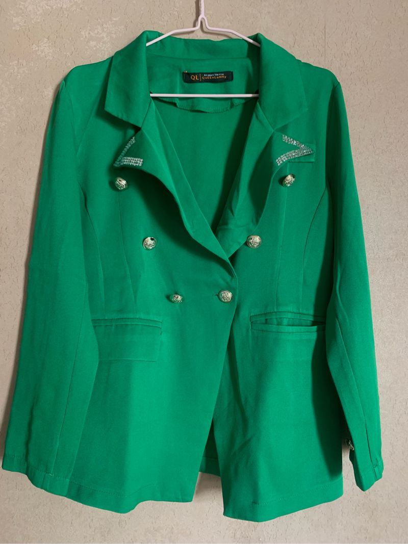Luxury Gorpcore Blazer Wanita green, foto 2