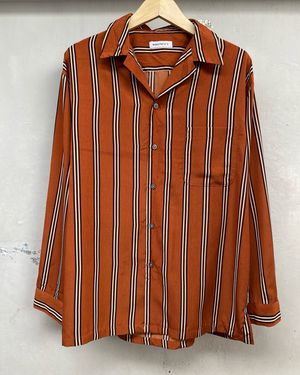 Vintage Casual Casual shirt Pria brown orange