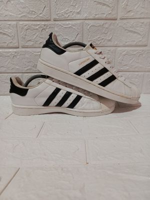 Adidas Casual Sneakers Pria white black