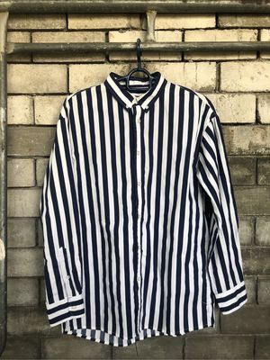 Spao Minimalist Casual Formal shirt Pria white navy
