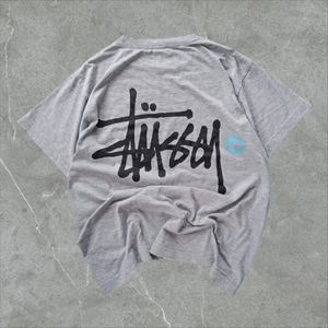 Stussy Vintage Streetwear T-shirt Pria gray