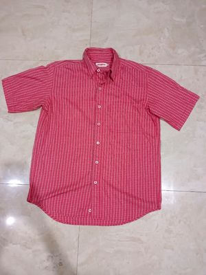 Casual Casual shirt Pria white red