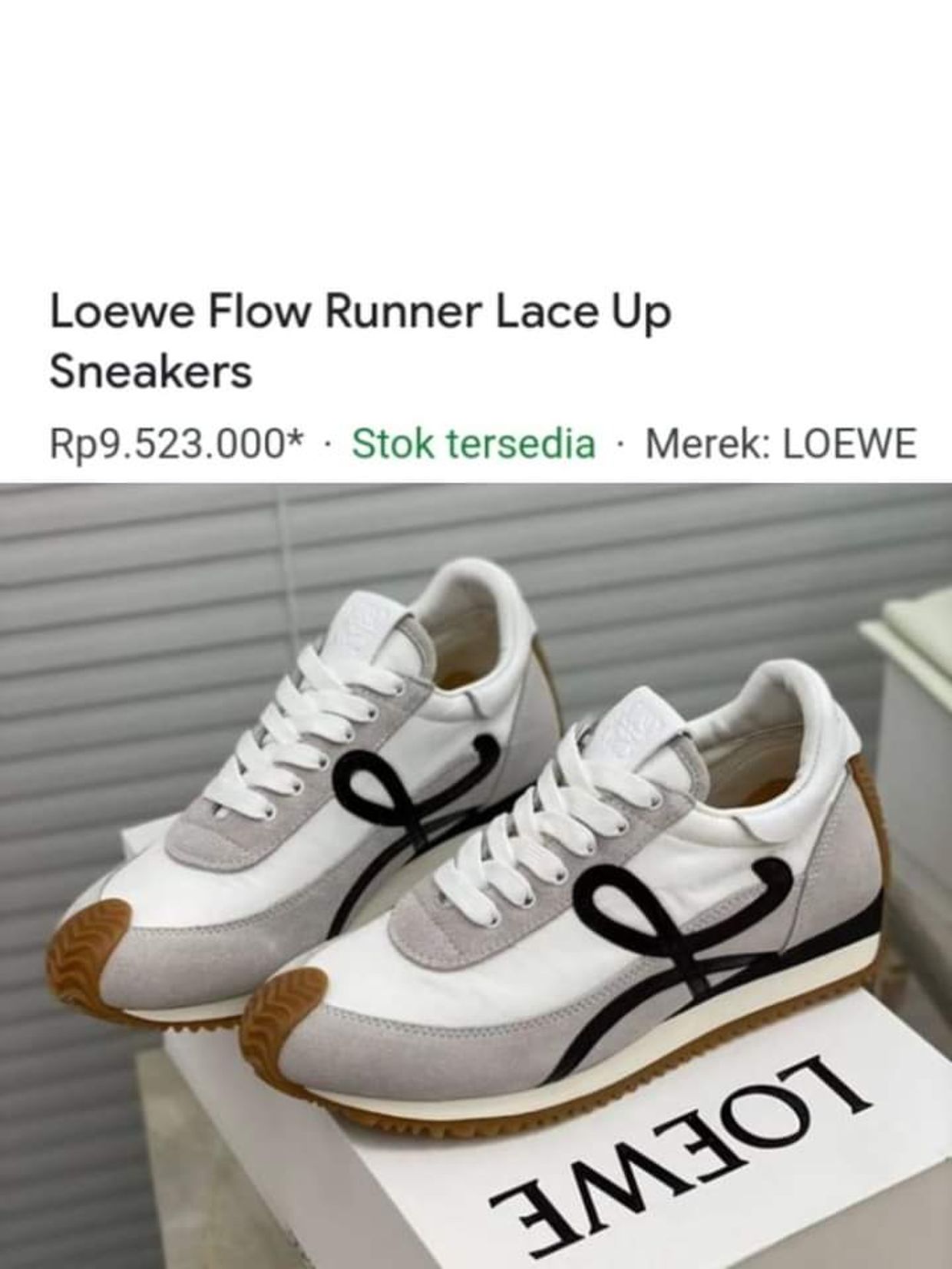 Loewe Sneakers Wanita white cream Preloved