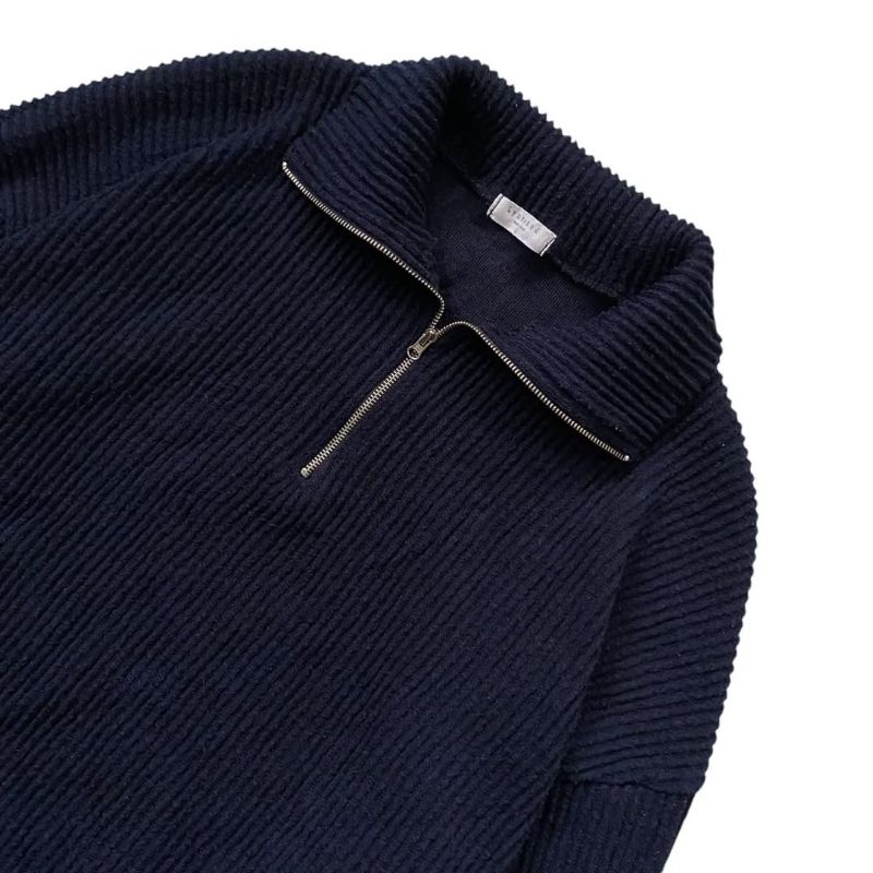 Minimalist Casual Sweater Pria navy, foto 2