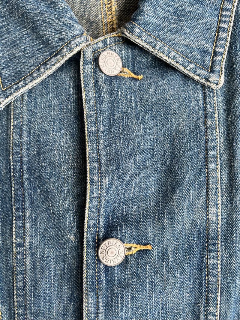 Japanese brand Vintage Casual Denim jacket Pria blue, foto 3