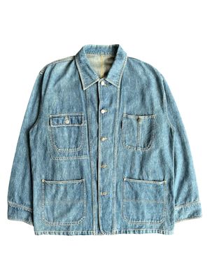 Japanese brand Vintage Casual Denim jacket Pria blue
