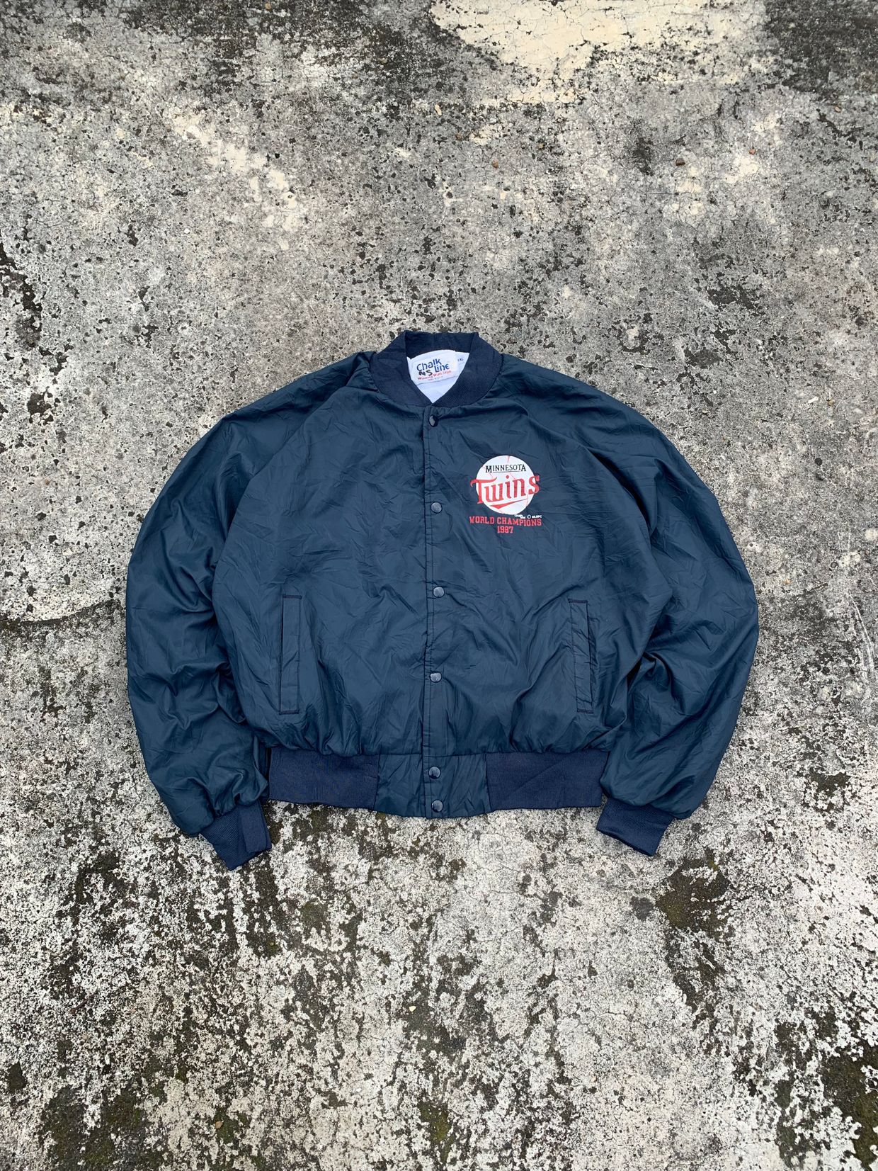 Vintage Sportswear Bomber jacket Pria navy