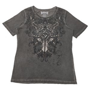 Buckaroo Y2K Grunge T-shirt Wanita gray