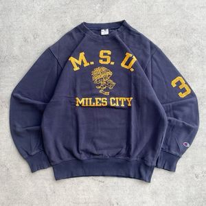 Champion Vintage Y2K Sweatshirt Pria navy black