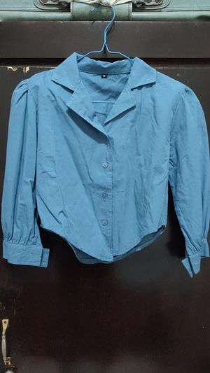 Casual Blouse Wanita blue
