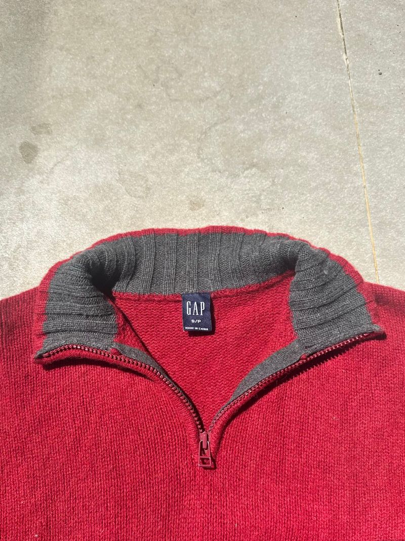 GAP Casual Sweater Pria burgundy red, foto 3