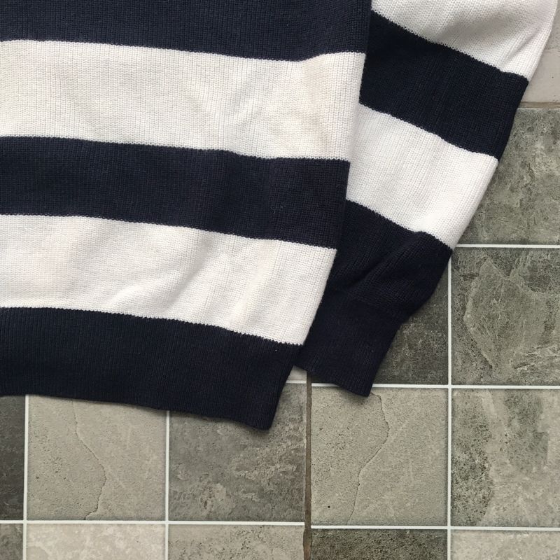 Polham Casual Sweater Pria white navy, foto 3