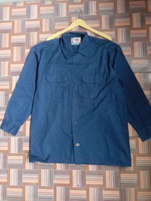 Dickies Vintage Streetwear Formal shirt Pria navy