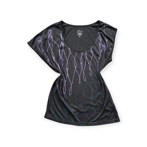 Nike Goth Emo T-shirt Wanita black gray