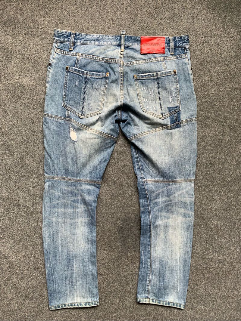 DSQUARED2 Biker Casual Jeans Pria blue, foto 6