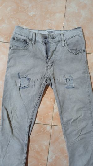 Pull & Bear Biker Cosplay Jeans Pria white