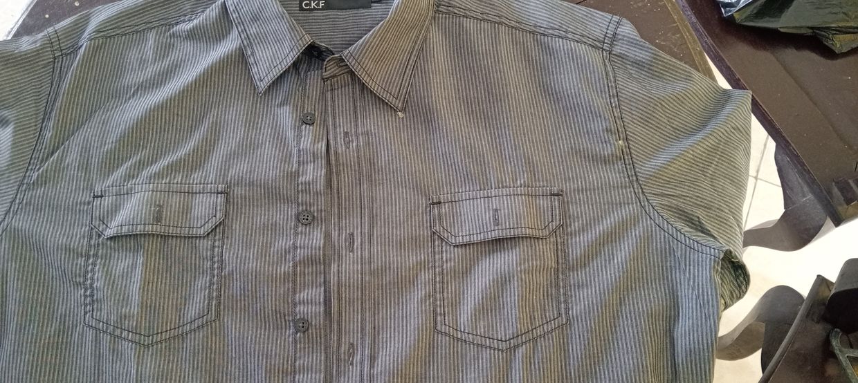 Reworked Formal shirt Pria gray, foto 3
